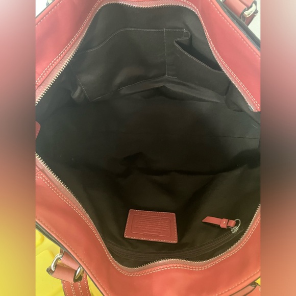 Vintage Coach bag Pebbled Leather Tote Purse Handbag #F13960 - Pink/mauve - Picture 5 of 16